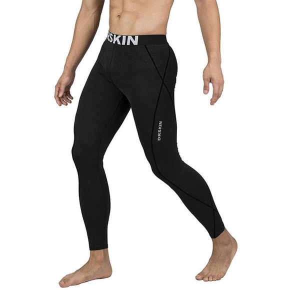 Dr Skin Men's Compression Tights- Black - Picture 1 of 7